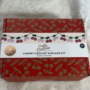 Crafty creations, cherry, crochet garland kit